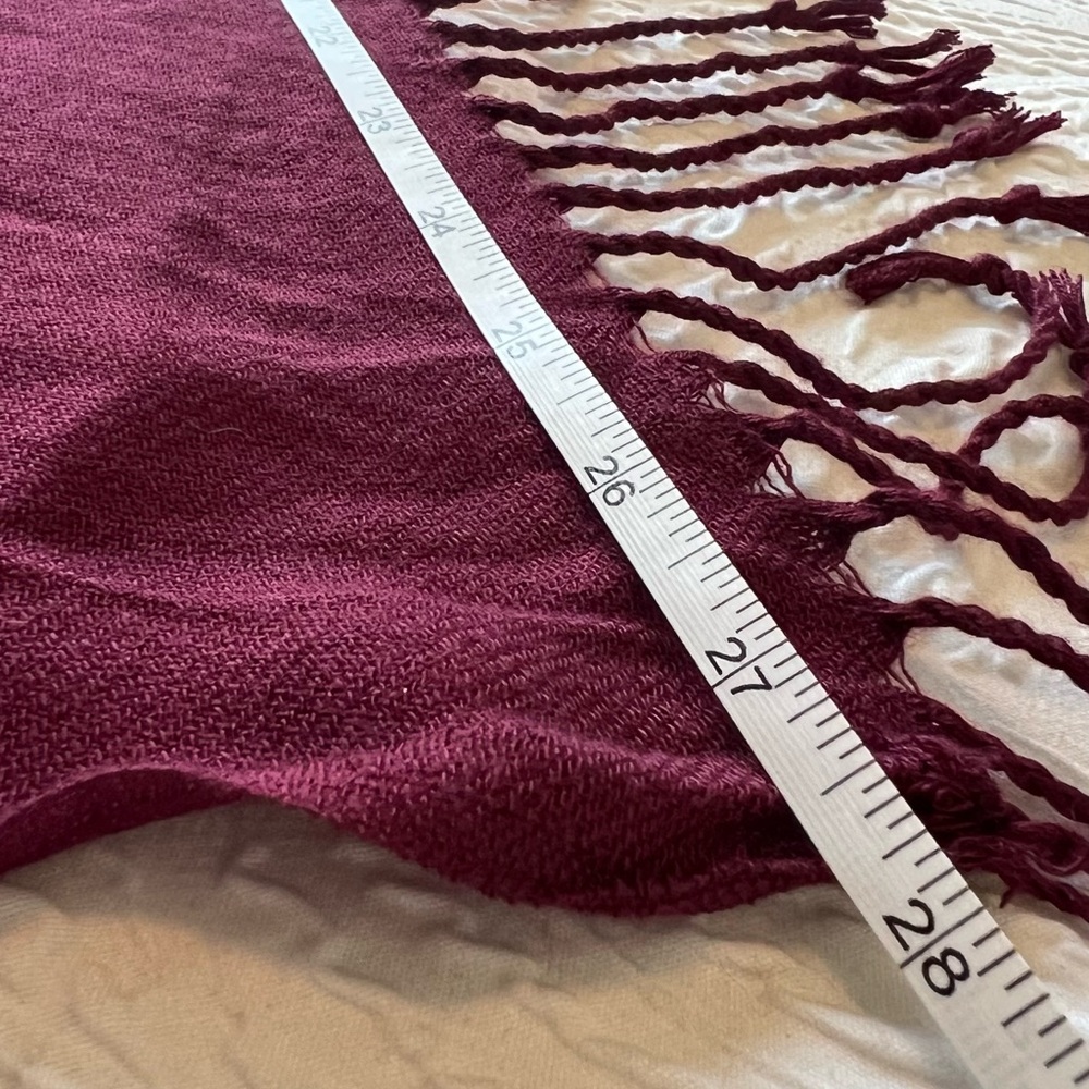Deep Red Scarf/Wrap - Picture 4 of 5